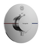 hansgrohe ShowerSelect Comfort S Thermostat, Unterputz, 1 Verbraucher, runde Rosette, mit Taste, 15553