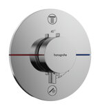 hansgrohe ShowerSelect Comfort S Thermostat, Unterputz, 2 Verbraucher, runde Rosette, mit Sicherungskombinatio...