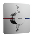 hansgrohe ShowerSelect Comfort Q thermostat, concealed, 2 consumers, Soft Edge rosette, with fuse combination,...