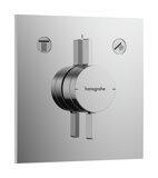 hansgrohe DuoTurn E mixer, concealed, 2 consumers, 2 functions, square rosette, 75417