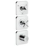 Hansgrohe Axor Citterio E thermostat module 38 x 12 flush-mounted for 3 consumers with 3 individual rosettes