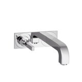 Hansgrohe AXOR Citterio single-lever washbasin mixer flush-mounted, spout 225mm, plate for wall mounting