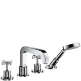 hansgrohe Axor Citterio 4-Loch Fliesenrandarmatur mit Kreuzgriffen