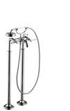 hansgrohe AXOR Montreux 2-Griff-Wannenarmatur, Hebelgriffe, bodenstehend, Ausladung 234mm