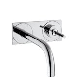 hansgrohe AXOR Uno Einhebel-Waschtischmischer Unterputz, Platte für Wandmontage, Ausladung 165mm