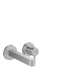 hansgrohe Finoris single lever concealed washbasin mixer for wall mounting with spout 16.5 cm, projection 168 ...
