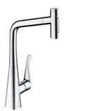 hansgrohe Metris Select M71 Single lever kitchen mixer 320, pull-out shower, 2jet