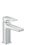 hansgrohe Metropol single-lever basin mixer 110, with lever handle, push-open pop-up waste, projection 135mm