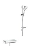 Hansgrohe Raindance Select surface-mounted shower system 120 with Ecostat Select thermostat and shower bar 65 ...