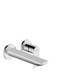 hansgrohe Rebris E single lever concealed washbasin mixer for wall mounting with spout 20 cm, projection 200 m...