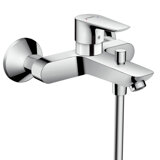 hansgrohe Talis E surface-mounted single-lever bath mixer, throat depth 194mm