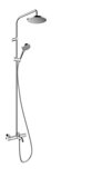 hansgrohe Vernis Blend shower system 200 1 spray type water-saving with bath thermostat chrome, 26079000