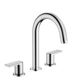 hansgrohe Vernis Shape 3-Loch Waschtischarmatur mit Zugstangen-Ablaufgarnitur, Ausladung 166 mm, 71563