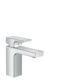 hansgrohe Vernis Shape Einhebel-Waschtischarmatur 100 mit Metall Zugstangen-Ablaufgarnitur, Chrom, 71568000