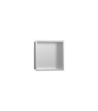 hansgrohe XtraStoris Individual wall niche brushed stainless steel with design frame, 300x300x100 mm, 56097