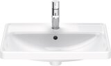 Duravit D-Neo Einbauwaschtisch, 600x440mm, weiß Hochglanz, geschliffen, 1 Hahnloch, mit Überlauf, 0357600027...