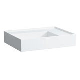 Laufen Kartell washbasin, without tap hole, without overflow, shelf right, 600x460mm, H810334