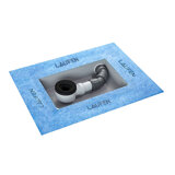 Laufen Pro mounting box, left version, for shower trays, 460x320x75mm, with drain, H2900330000001