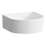 Running Sonar Wash basin bowl with texture, without tap hole, without overflow, 340x340mm, incl. ceramic cover...