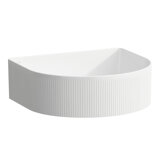 Running Sonar Wash basin bowl with texture, without tap hole, without overflow, 410x365mm, incl. ceramic cover...