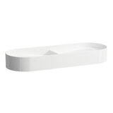 Running Sonar Double washbasin bowl, without tap hole, without overflow, 1000x370mm, incl. ceramic cover for d...