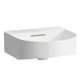 Running Sonar Hand-rinse basin, without tap hole, with overflow, 410x420mm, incl. valve cover, white