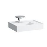 Laufen Kartell washbasin, 3 tap holes, without overflow, shelf right, 600x460mm, H810334