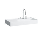 Laufen Kartell washbasin, undermount, shelf left, 2 tap holes, without overflow, 900x460mm, H810339