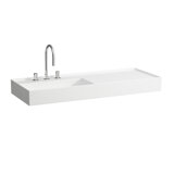 Laufen Kartell washbasin, undermount, shelf right, 1 tap hole , without overflow, 1200x460mm, H813332