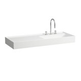 Laufen Kartell washbasin, undermount, shelf left, 1 tap hole , without overflow, 1200x460mm, H813333