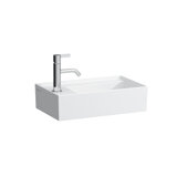 Laufen Kartell hand wash basin, tap ledge left, undermount, 1 tap hole, without overflow, 460x280mm, H815335