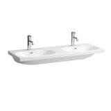 Laufen Lua double washbasin, 2 tap holes, with overflow, 1200x460mm, H814081