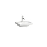 Laufen Lua hand wash basin, 1 tap hole, with overflow, 450x350mm, H815081