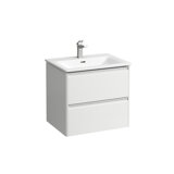 Laufen Palace Set, washbasin, 1 tap hole, overflow, incl. base washbasin substructure, 2 drawers, 600x543mm, a...