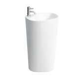 Laufen Palomba Freestanding wash basin with integrated column, 1 tap hole, without overflow, 520x435x900