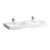 Laufen PRO S double washbasin, 1 tap hole each, with overflow, 1200x460mm, H814966