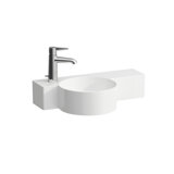 Laufen VAL wash-hand basin, without tap hole, with overflow, 550x315mm, shelf right, H815283