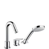 Hansgrohe Logis 3-Loch Wannenrandmischer, für Secuflex, Ausladung 111mm, 2 Verbraucher, chrom, 71310000