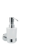 Hansgrohe Logis Universal lotion dispenser, 200ml capacity, chrome/matt glass, 41714000