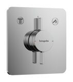 hansgrohe DuoTurn Q Mischer, Unterputz, 2 Verbraucher, 2 Funktionen, Soft Edge Rosette, 75414