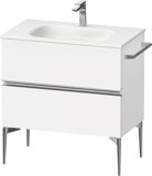 Duravit Sivida vanity unit, 2 drawers, chrome handle strip, 810x477x592mm, for Sivida, SV4651010