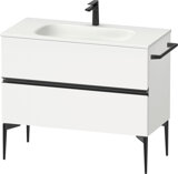 Duravit Sivida vanity unit, 2 drawers, handle strip diamond black matt, 1010x477x592mm, for Sivida, SV46520BD