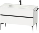 Duravit Sivida vanity unit, 2 drawers, handle strip diamond black matt, 1210x477x592mm, for Sivida, SV46530BD