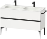 Duravit Sivida vanity unit, 2 drawers, handle strip diamond black matt, 1280x477x592mm, for Sivida, SV46540BD