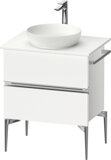 Duravit Sivida console vanity unit, 2 drawers, chrome handle strip, 645x475x548mm, SV4657010