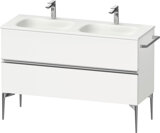 Duravit Sivida Waschtischunterbau, 2 Schubkästen, Griffleiste chrom, 1280x477x592mm, zu Sivida, SV4654010