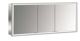 Emco prime Facelift illuminated mirror cabinet, 1600 mm, 3 doors, concealed model, 9497