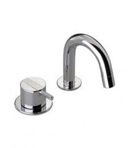 Vola 590A Two-hole mixer tap with single action mixer, chrome