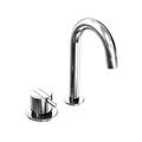 Vola 590B Two-hole mixer tap with single action mixer, chrome