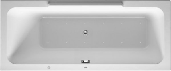 Duravit whirlpool bath DuraStyle 1600x700mm, built-in version or for bath panelling, 1 sloping back left, frame, drain and overflow set, Combi L